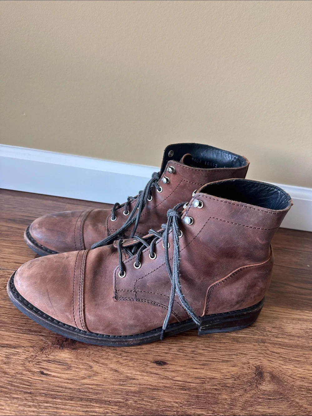 Thursday Boot Co Mens Size 11 Brown Leather Captain Cap Toe Everyday Boot Casual